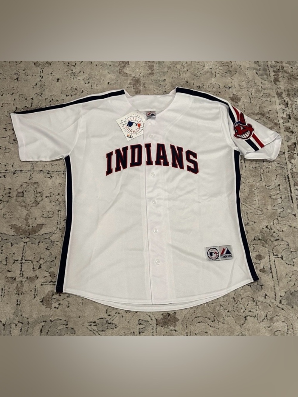 Majestic Authentic Cleveland Indians 1993 Throwback MLB Jersey Men’s Sz: XXL